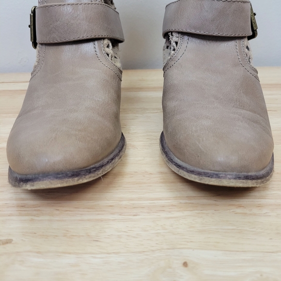 BareTraps Palena Slouchy Lace Boots in Distressed Taupe Size 7.5M Cowboy Western - Picture 8 of 15